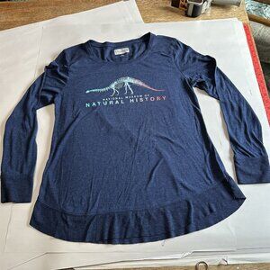 Smithsonian Long Sleeve T Shirt Museum of Natural History Dinosaur Bones Large
